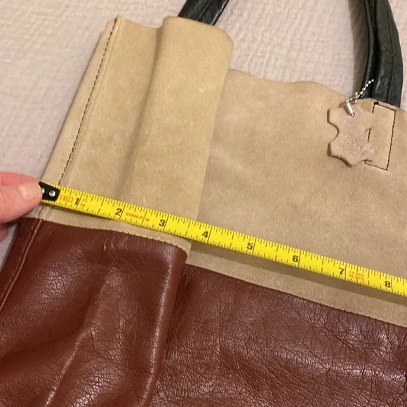 H&M color block soft tote bag . - Picture 6 of 8